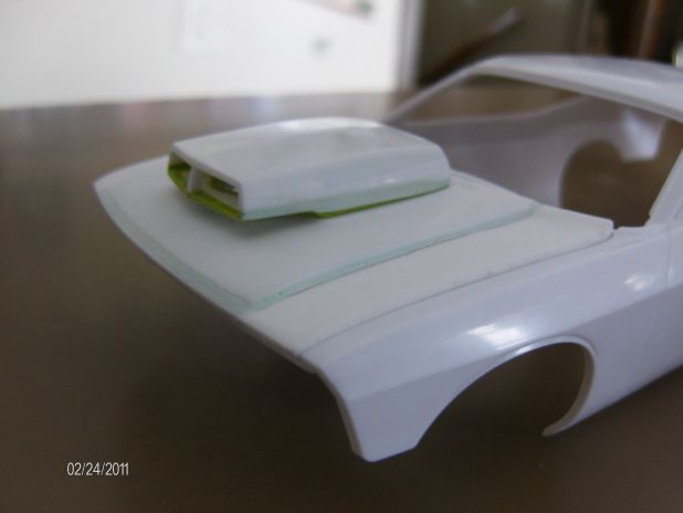 LEX'S SCALE MODELING Resin Custom Cowl Hood For '70 Dodge Challenger (1/24 Scale)